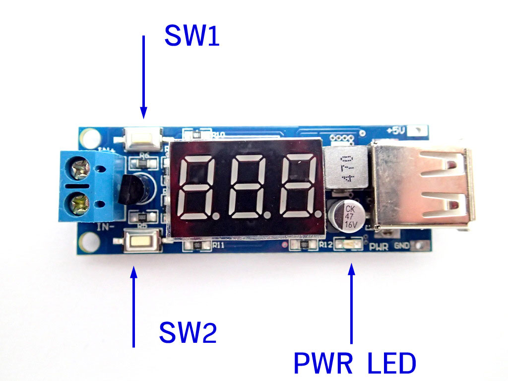 USB Port DC Step-Down 6.5-40V to 5V 2A
