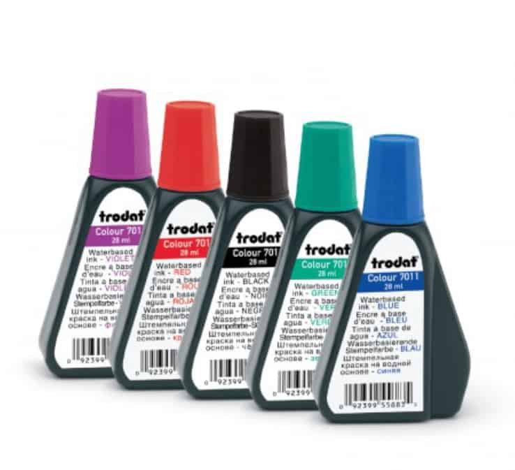 หมึกเติมตรายาง ไม่กันน้ำ สำหรับเอกสารทั่วไป ยี่ห้อ trodat