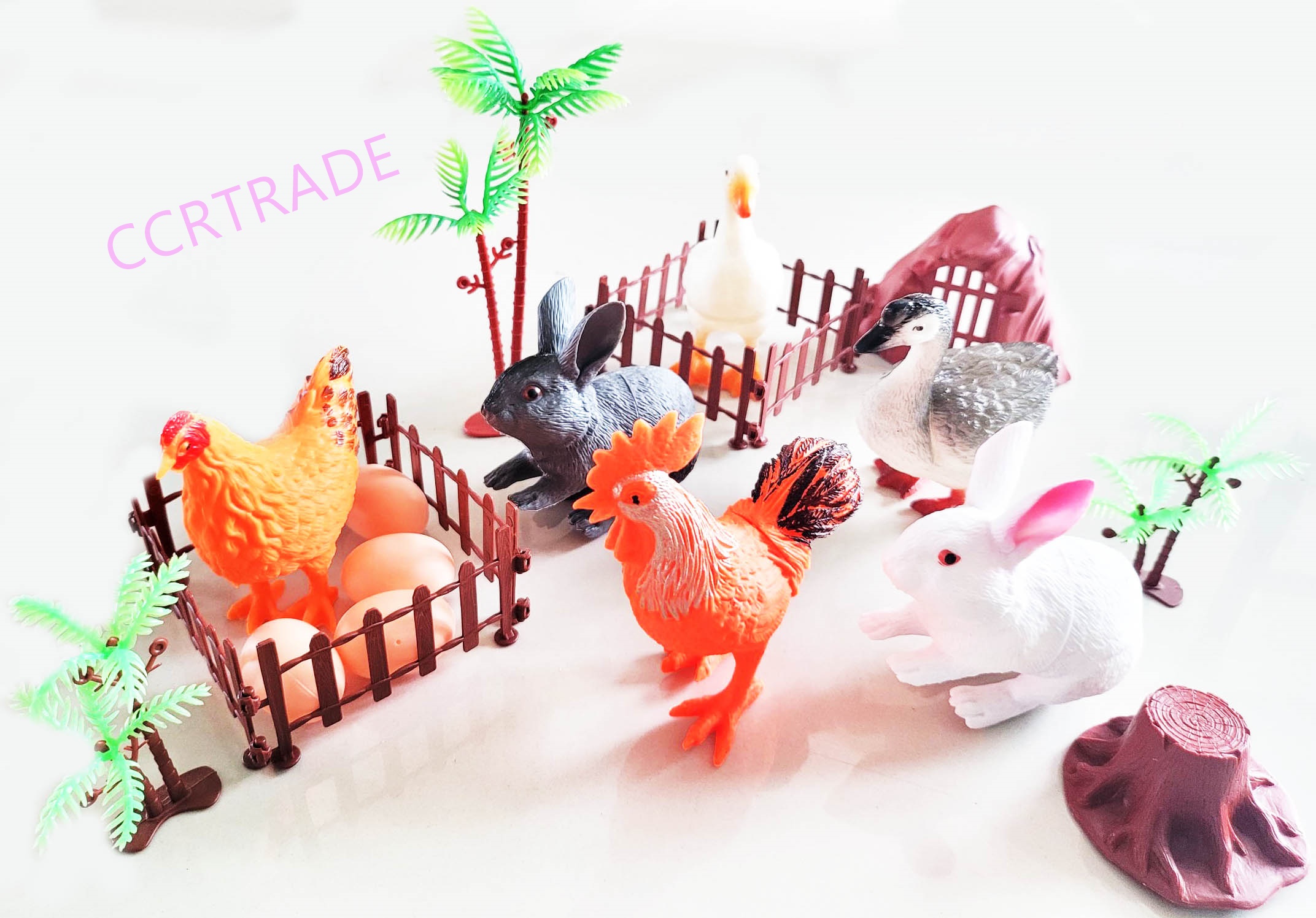 เซ็ทโมเดลสัตว์ฟาร์มแสนรัก 23 ชิ้นถุง PVC 21.5x33 ซม.(1x3)