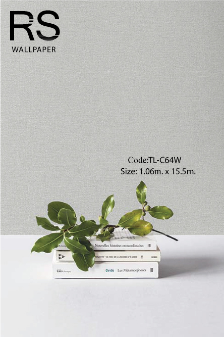 วอลเปเปอร์เทกเจอร์ผ้าพื้นสีเทา TL-C64W
