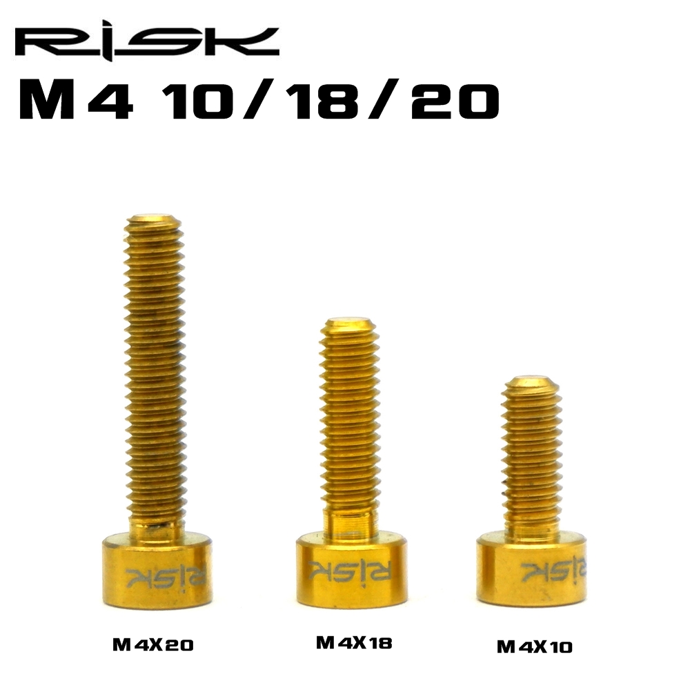 น็อตไทเทเนียมแท้ติดสับจานจักรยาน ตีนผี RISK ขนาด M4