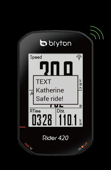 ไมล์วัดความเร็วจักรยาน แบบ GPS Bryton Rider 420E 420T พร้อมชุดวัดรอบขาและหัวใจ