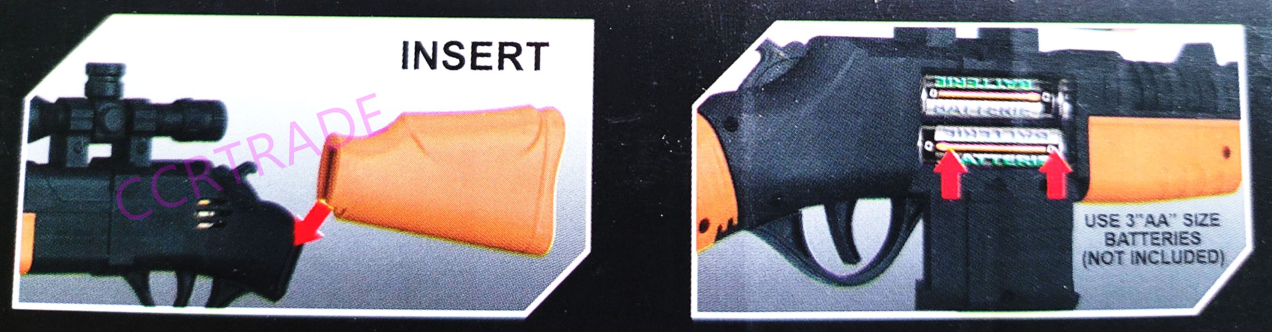 ปืนสไนเปอร์ มีเสียง มีไฟกล่อง 12x45 ซม.(1x3)