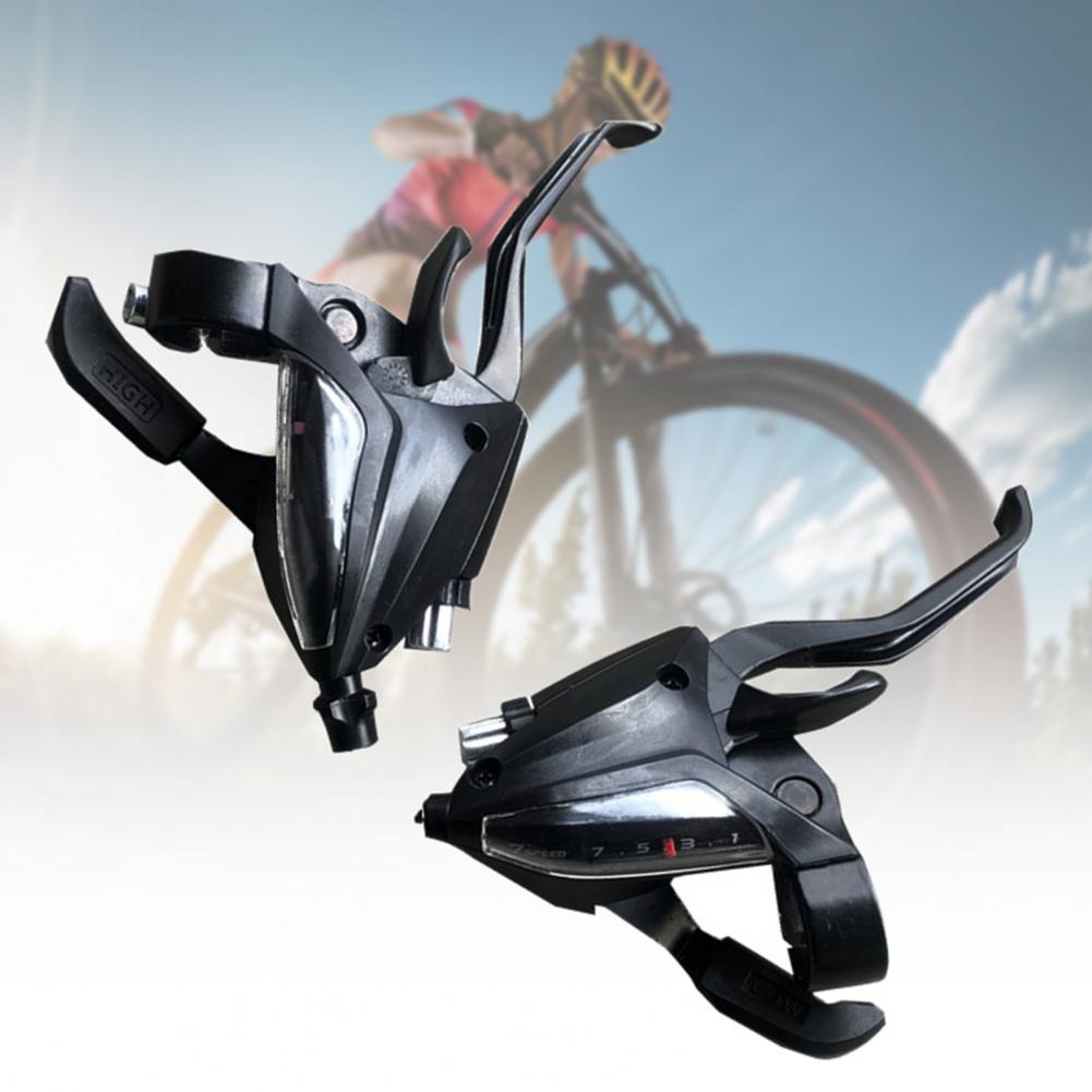 มือเกียร์เสือภูเขารวมเบรคจักรยาน แบบ 3X7SPD