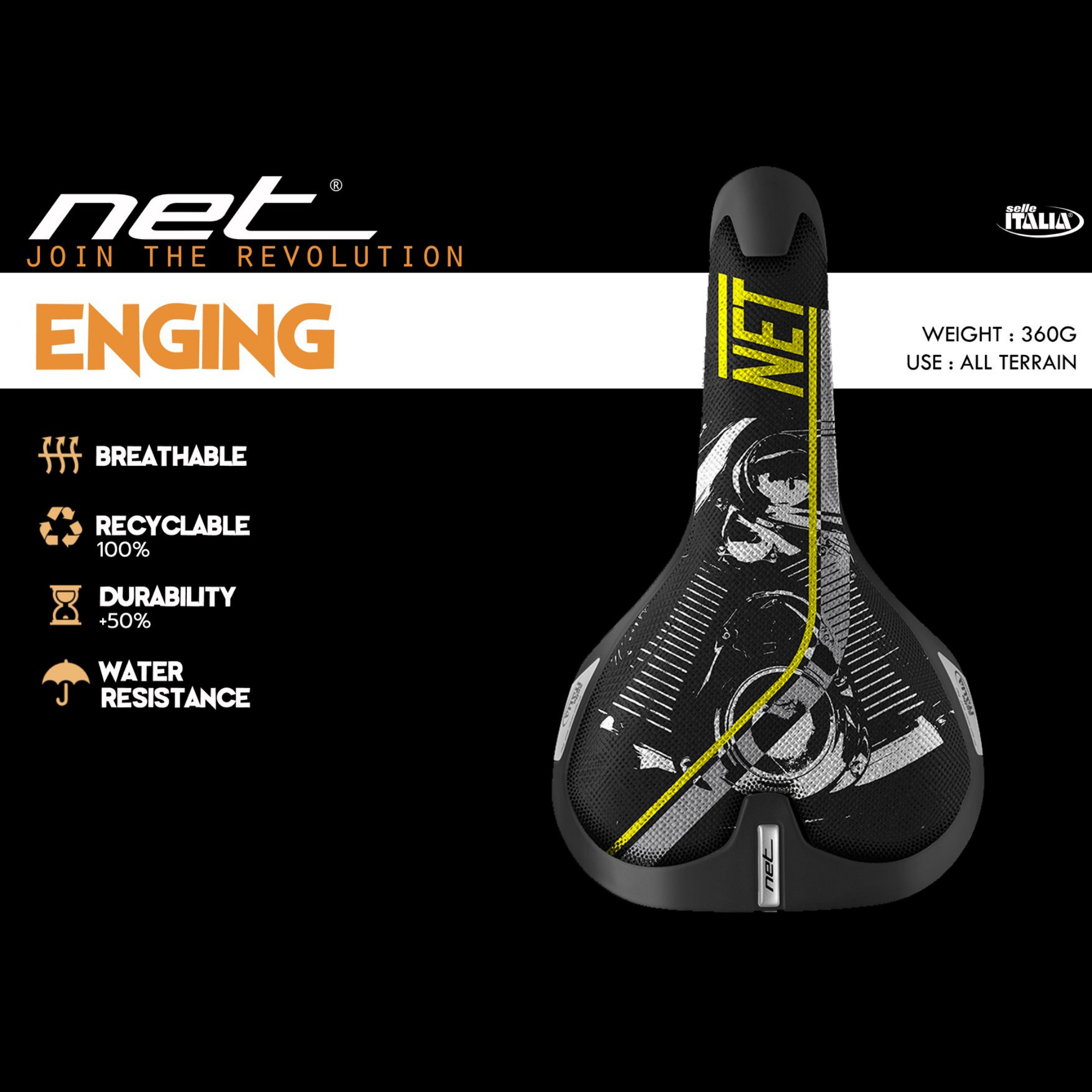 อานจักรยาน SELLE ITALIA NET เบาะจักรยานแนว Urban ที่ออกแบบรูปทรงเพื่อการใช้งานที่เน้นความสบายเป็นหลัก