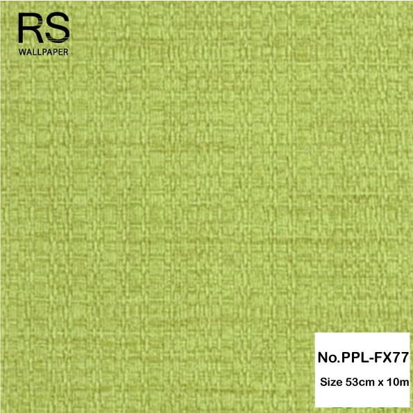 วอลเปเปอร์ ลายผ้า สีเขียวใบตองอ่อน No.PPL-FX77