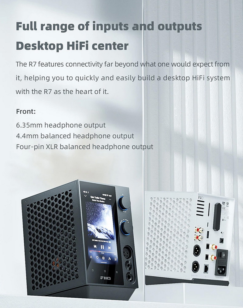 FiiO R7 เครื่องเล่นเพลงสตรีมมิ่งตั้งโต๊ะ DAP+DAC+AMP ครบจบในตัว รองรับ MQA, Roon Ready
