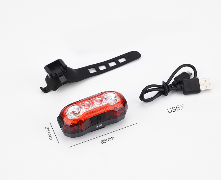 ไฟท้ายจักรยานแบบชาร์จ USB ยี่ห้อ HJ-037