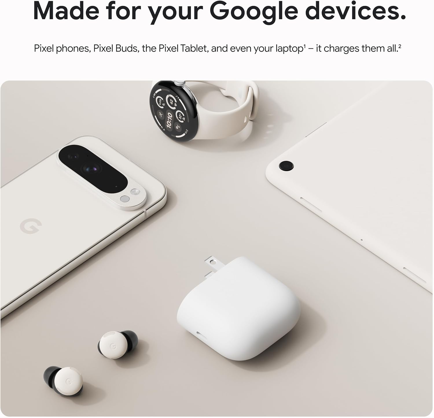 Google 45W USB-C Power Charger - Fast-Charging Pixel Phone Charger