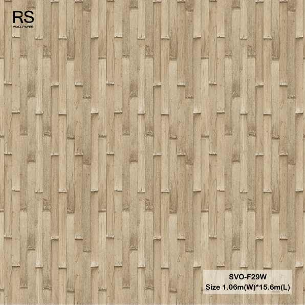 วอลเปเปอร์สไตล์ญี่ปุ่นลายไม้ไผ่เล็ก สีน้ำตาล SVO-F29W