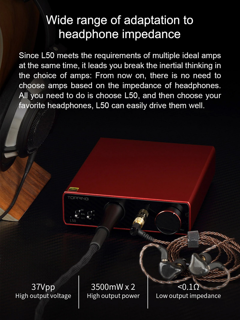 ขาย Topping L50 แอมป์หูฟัง รองรับ Hi-Res ประกันศูนย์ไทย