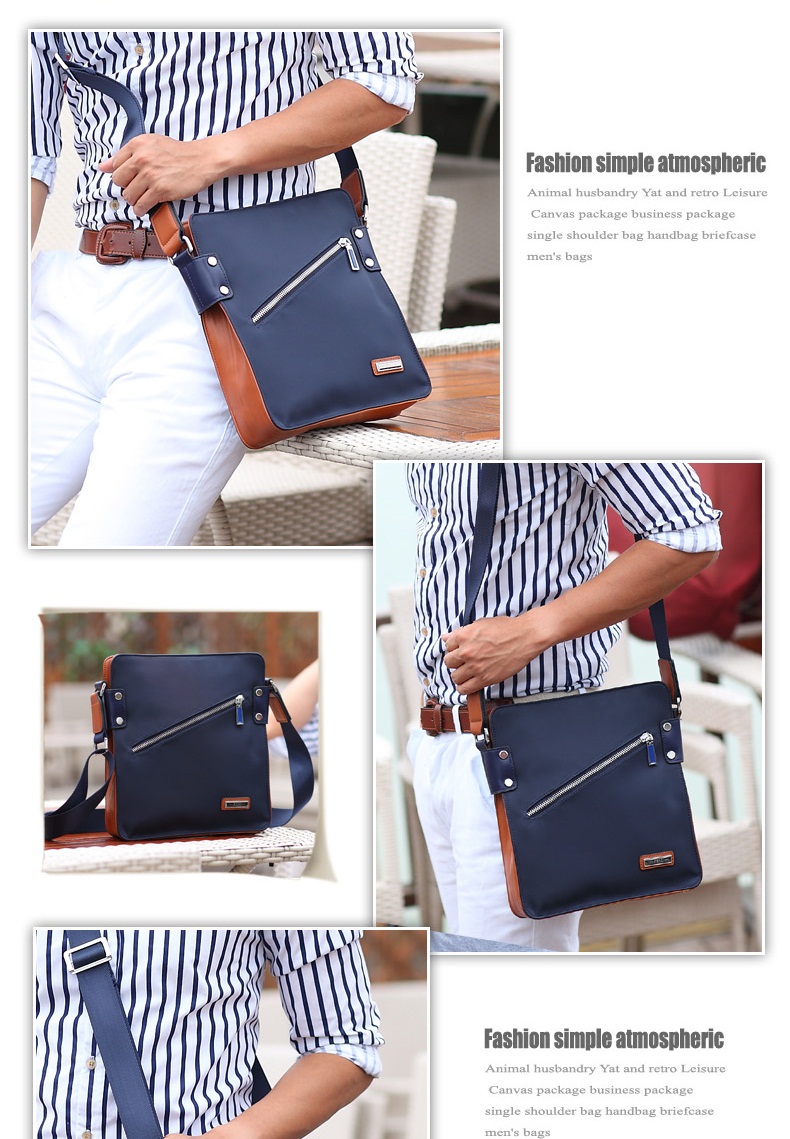 กระเป๋าสะพาย กระเป๋าสะพายข้าง พร้อมส่ง สีน้ำเงิน หนังPU ใบขนาดกลาง ใส่ipad ได้ ด้านหน้าซิปเฉียง ใช้ใส่ของไปทำงานหรือสะพายไปเที่ยวได้ เป็น cross body bag ที่น่าใช้มากๆ 
