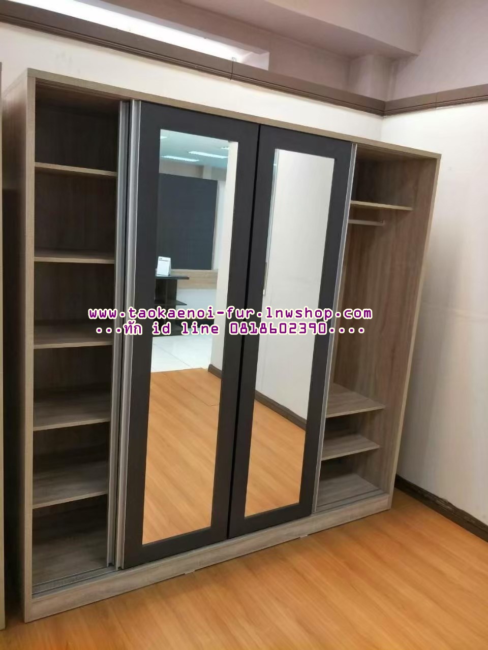 WR-2004SL ตู้เสื้อผ้าบานเลื่อน 200 ซม.