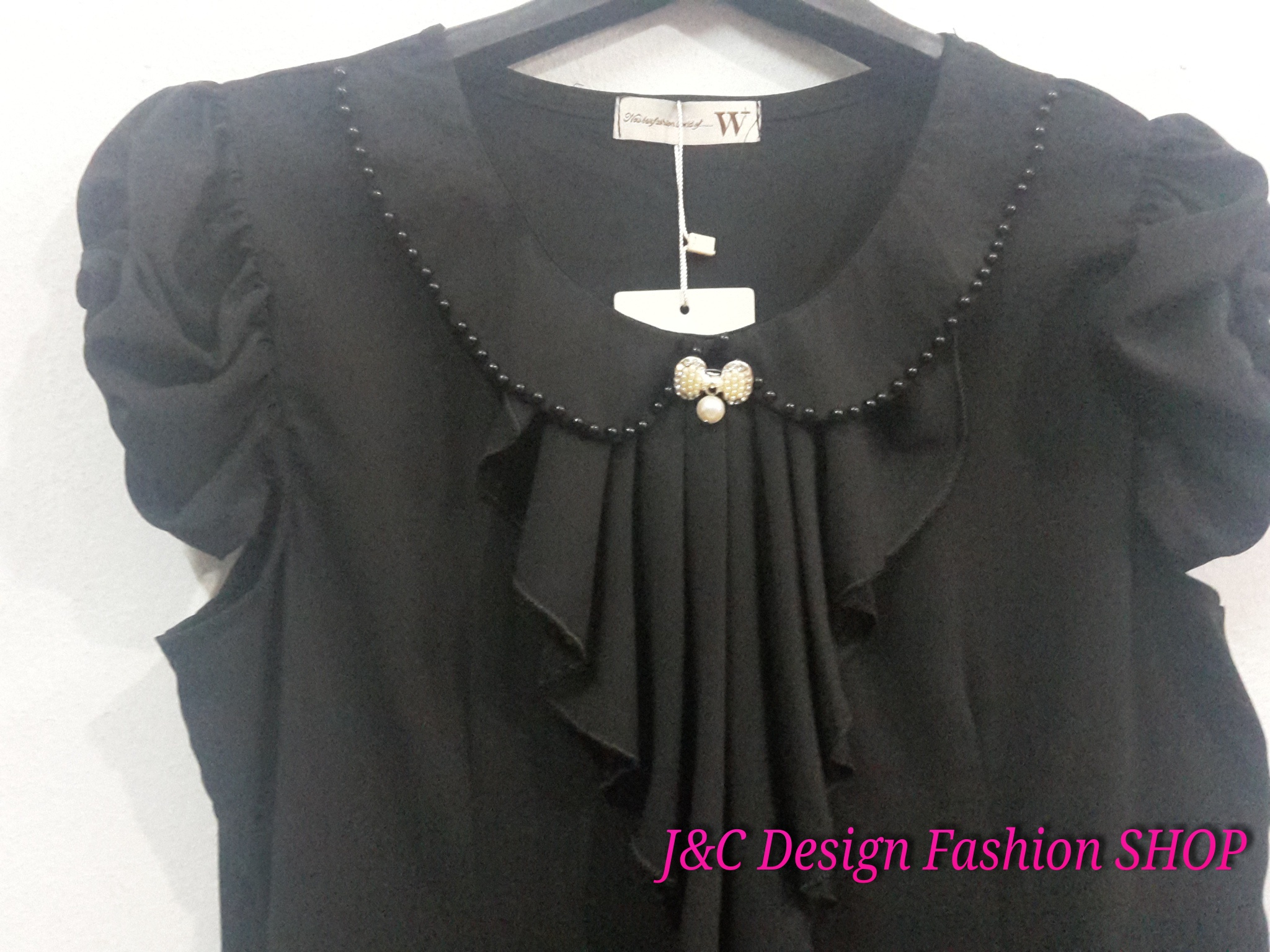 เสื้อผ้าฝ้ายสีดำ เสื้อผ้าไทยสีดำ เสื้อทำงานชีฟองสีดำ เสื้อชีฟองแต่งเกล็ดสีดำ เสื้อทำงานเกาหลี เสื้อสมัครงาน ชุดสมัครงาน เสื้อใส่กับผ้าถุง เสื้อใส่กับผ้าซิ่น