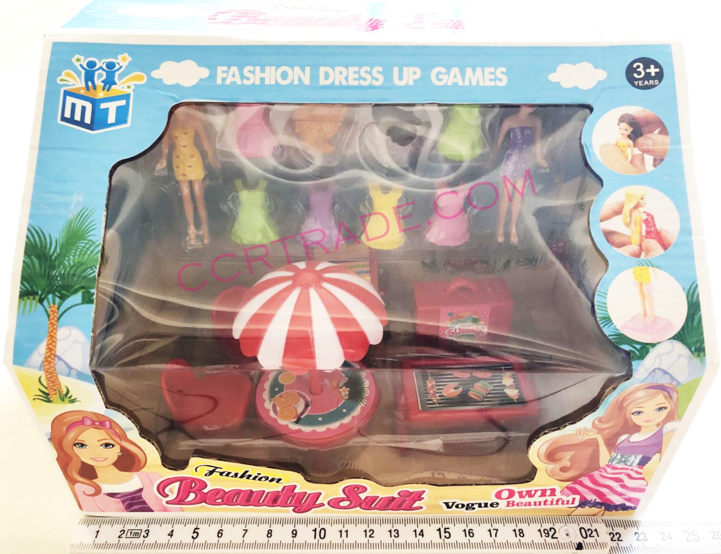 บาร์บี้แต่งตัวปาร์ตี้ชายหาดกล่อง 27.5 ซม.(1x3)