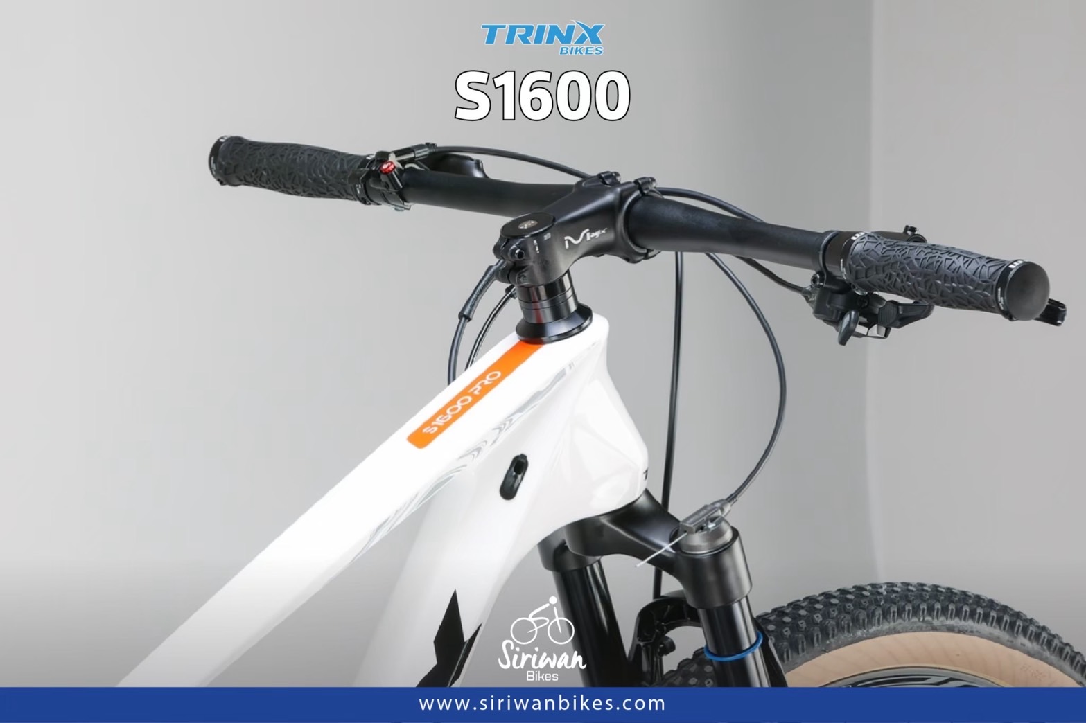 TrinX : S1600 Pro เสือภูเขาเฟรมคาร์บอน Shimano SLX 12 สปีด แกน 15/12Boost ดิสน้ำมัน Shimano