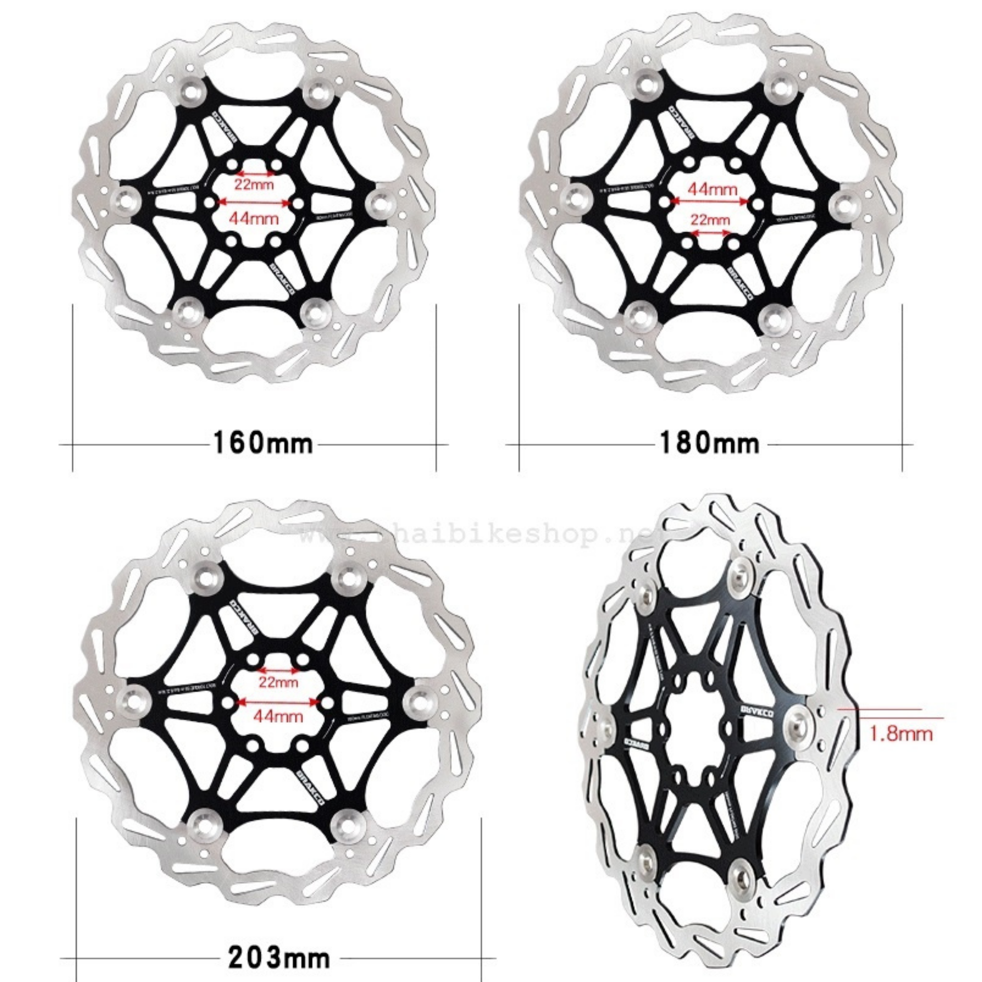 ใบจานดิส BRAKCO 160 ใบดิสจักรยาน