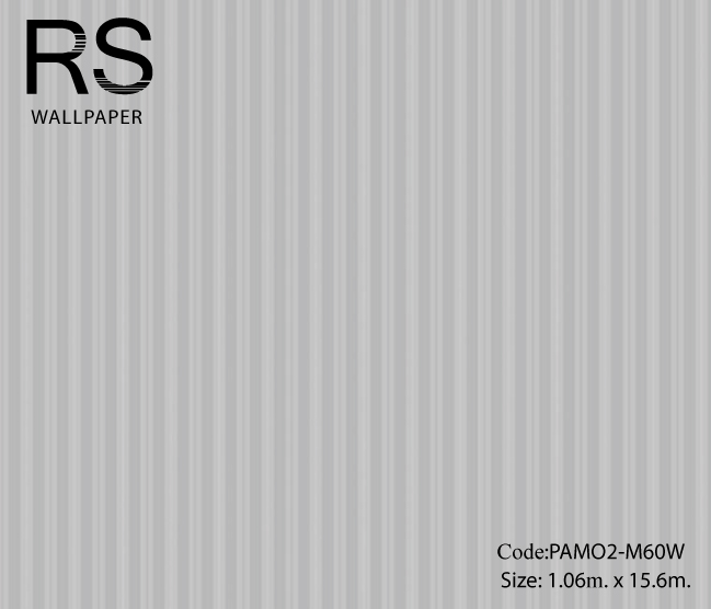 วอลเปเปอร์มีเทกเจอร์เป็นเส้นสีเทาเงินเรียบหรู PAMO2-M60W