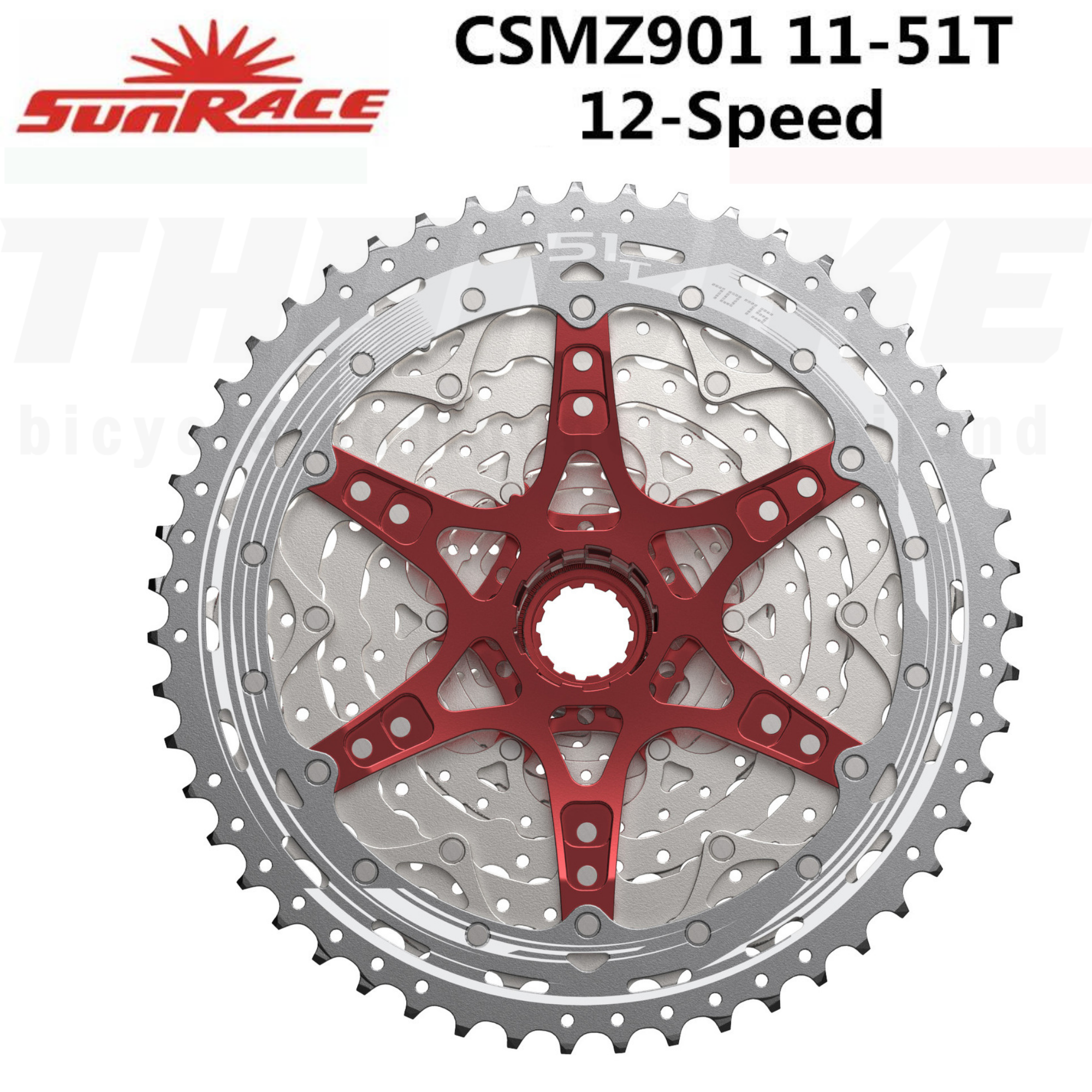 เฟืองจักรยานเสือหมอบเสือภูเขา SunRace MZ901 XS0 12SPD ขนาด 11-51T