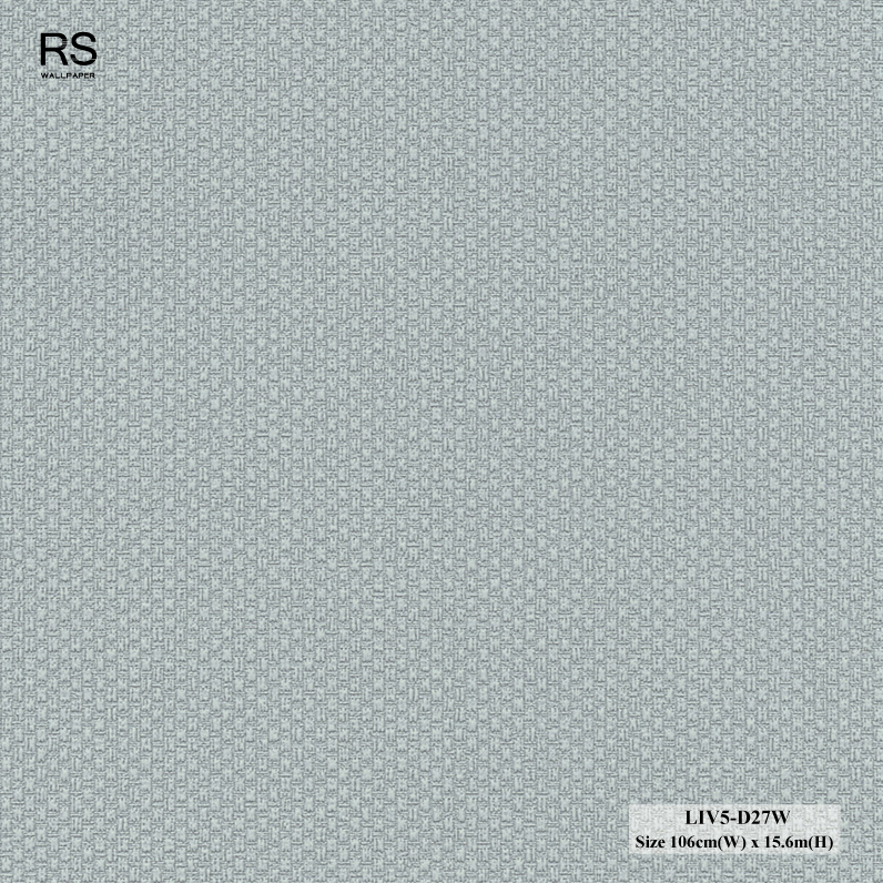 วอลเปเปอร์ลายผ้า สีเทาอมฟ้า LIV5-D27W