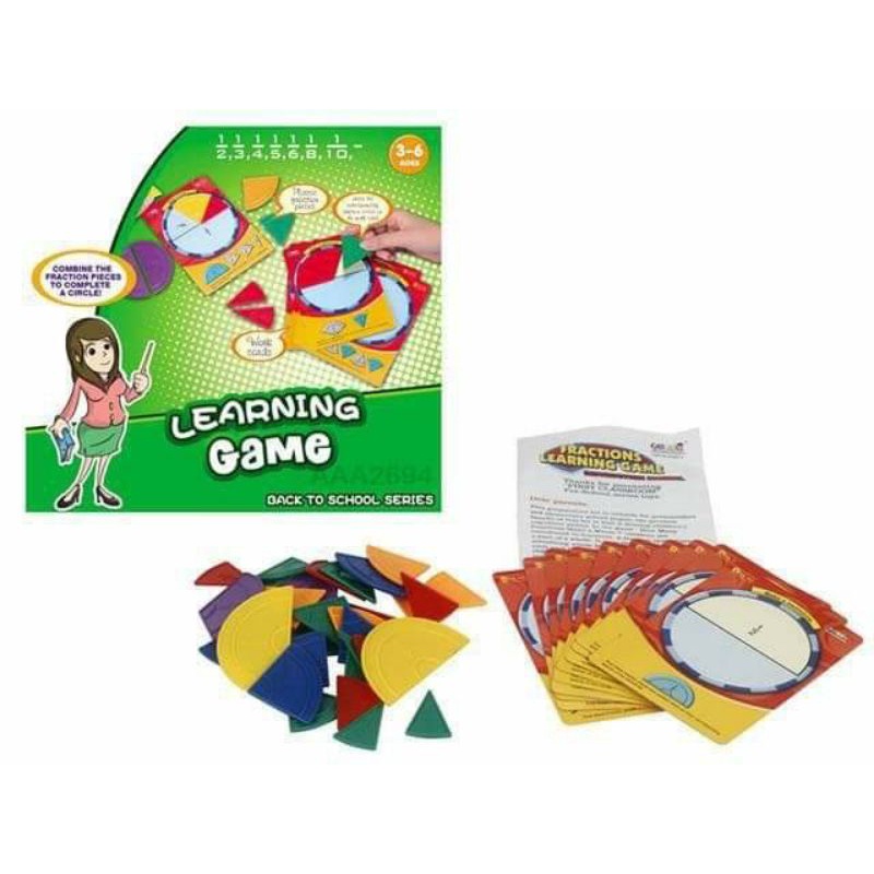 เกมเศษส่วน เกมคณิตศาสตร์ learning game พร้อมส่งจากไทย