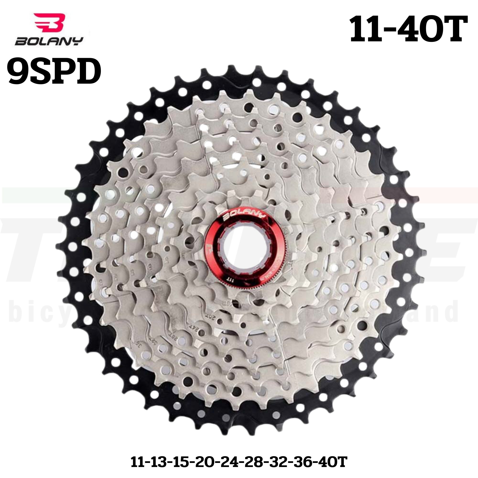 เฟืองจักรยานเสือหมอบเสือภูเขา BOLANY 9SPD ขนาด 11-40T