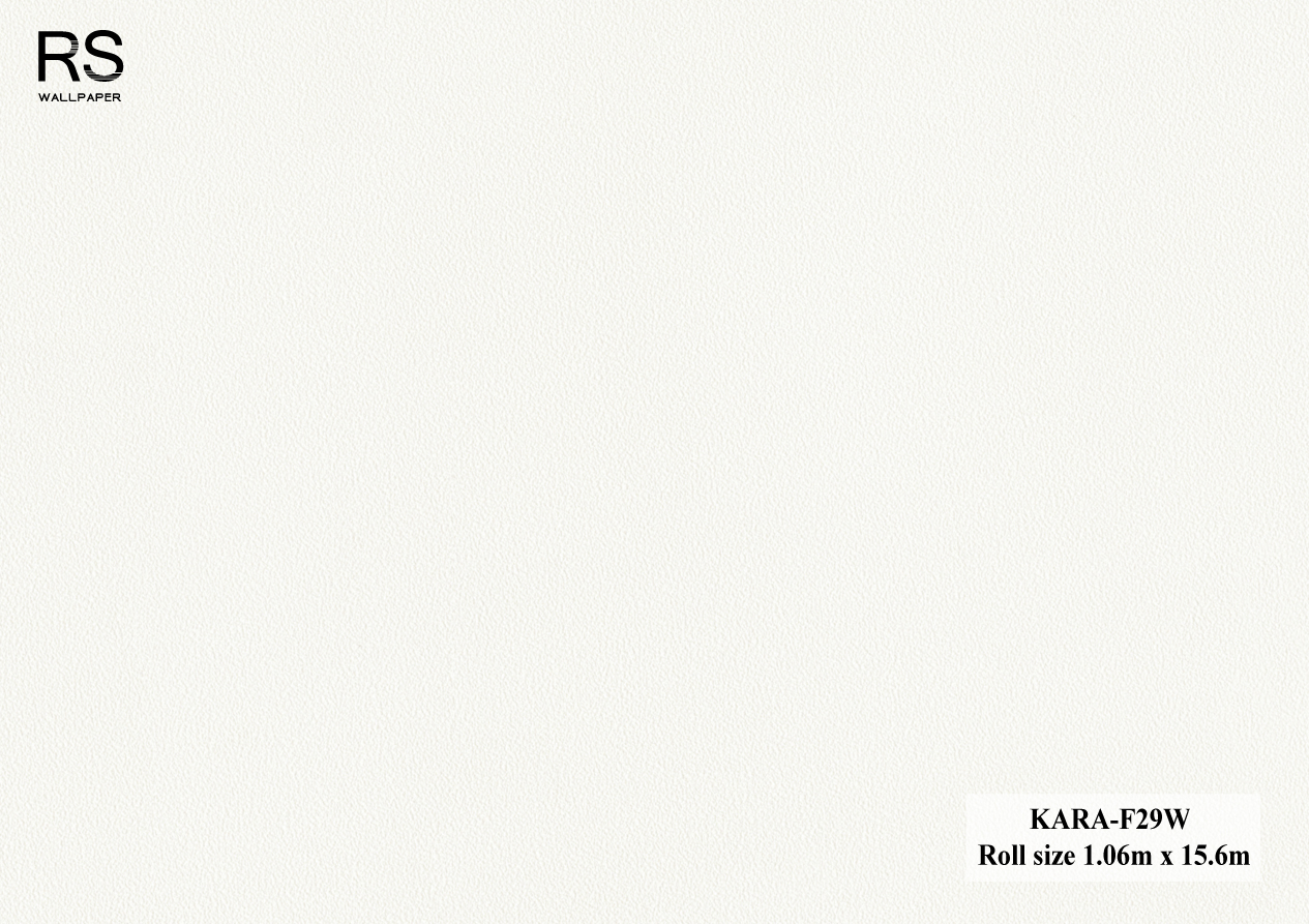 วอลเปเปอร์ สีขาวอมครีมอ่อน KARA-F29W