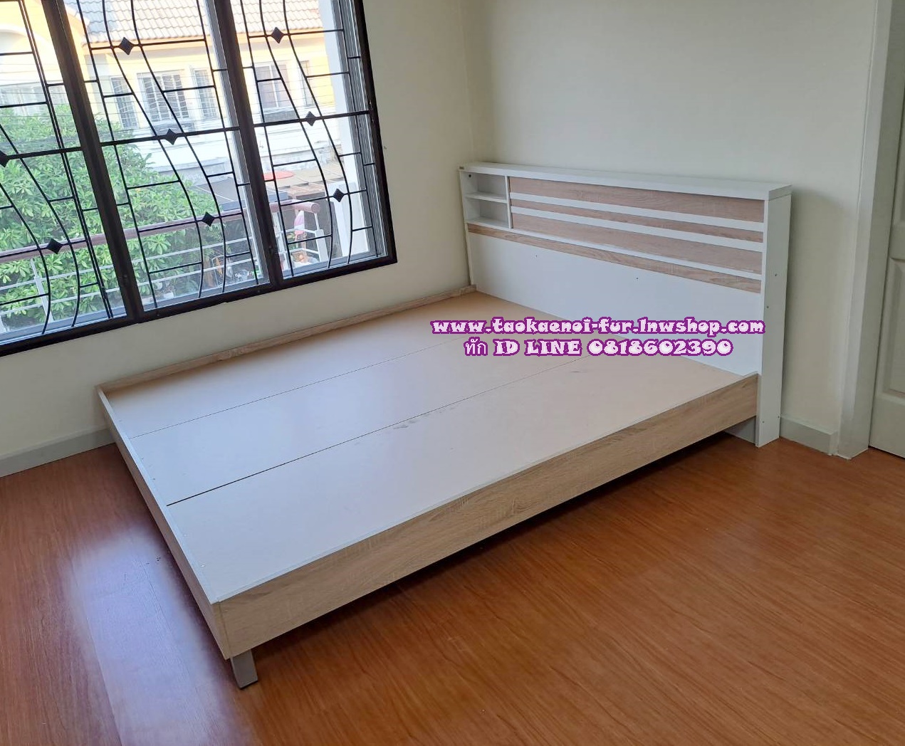 B509 เตียงไม้ 5 ฟุต