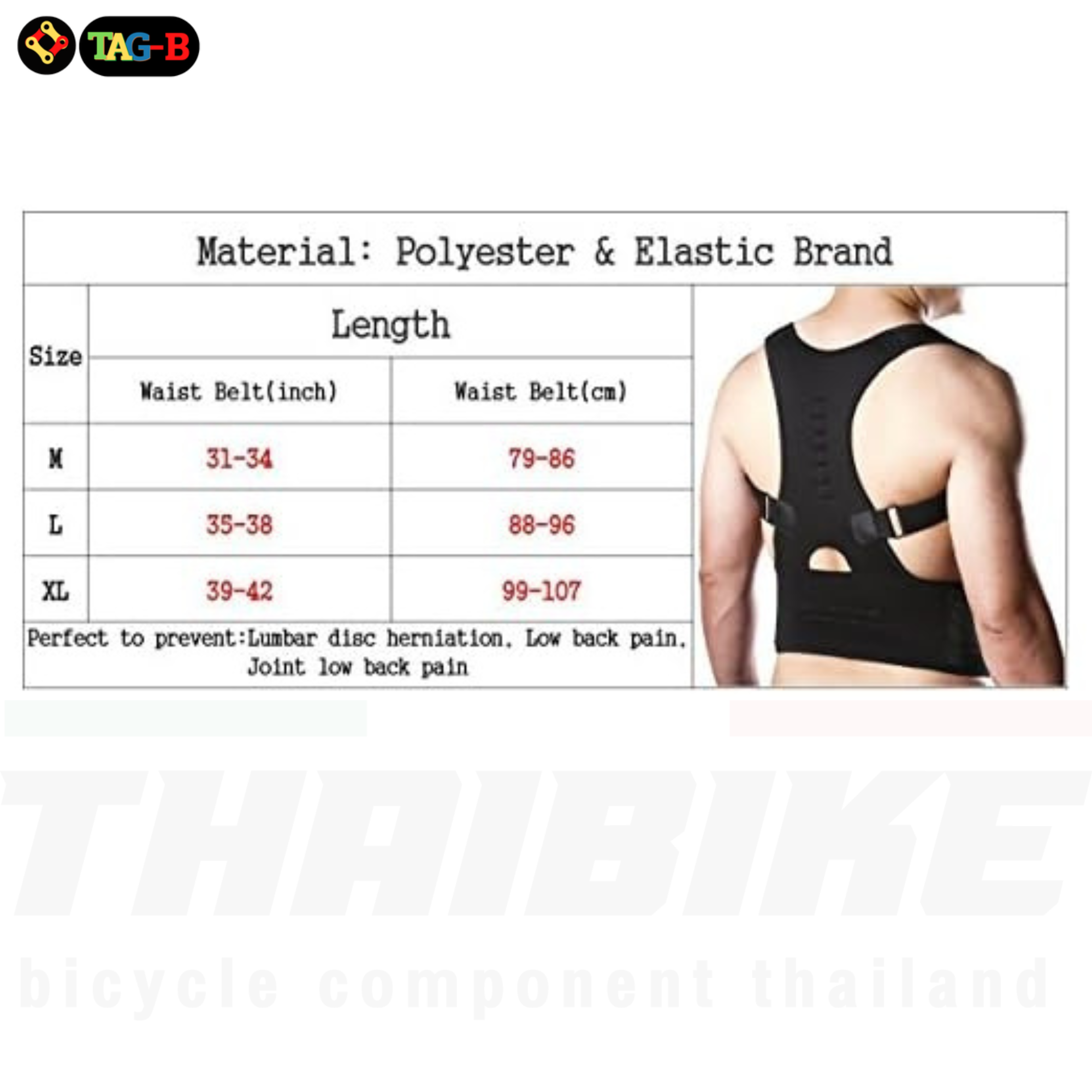 แผ่นรัดเอวพยุงหลัง แก้ปวดหลัง ด้วยพลังเม็ดแม่เหล็ก