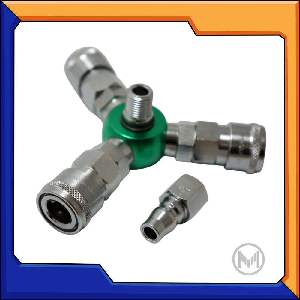 ข้อต่อลม ข้อต่อสวมเร็ว 3ทาง 120องศา แบบหมุนได้ รุ่น 3Y