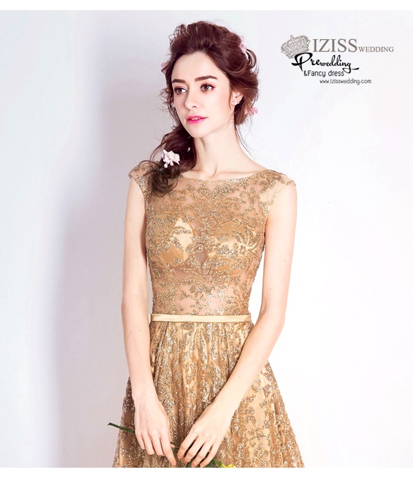 DL012 - **พรีออเดอร์** ชุดราตรี เดรสยาวออกงาน (Night party dresses) ชุดไปงานแต่งงานสวยๆ "ธีมสีโอโรส"