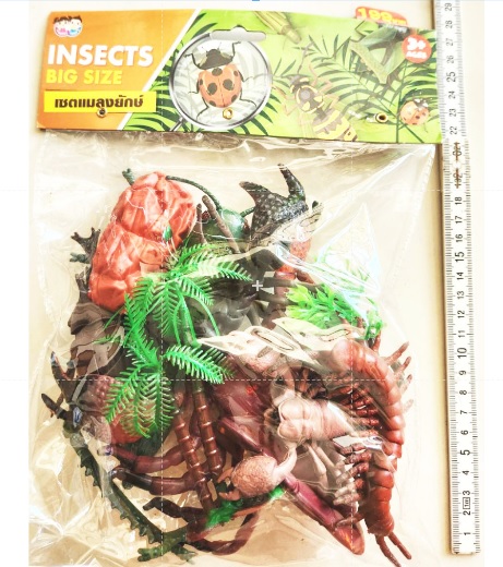 เซ็ทแมลงยักษ์เซอร์ไพร์สถุง PVC 22x29 ซม.(งานห้าง)(1x3)