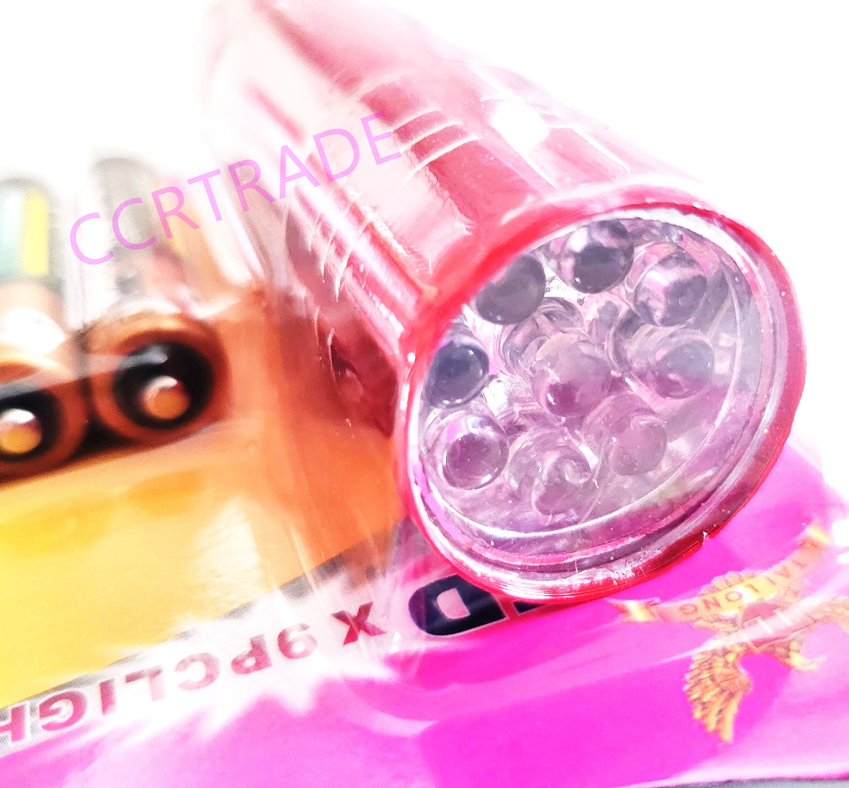 ไฟฉาย LED 9 หัว+ถ่านแผงครอบ 13 ซม.