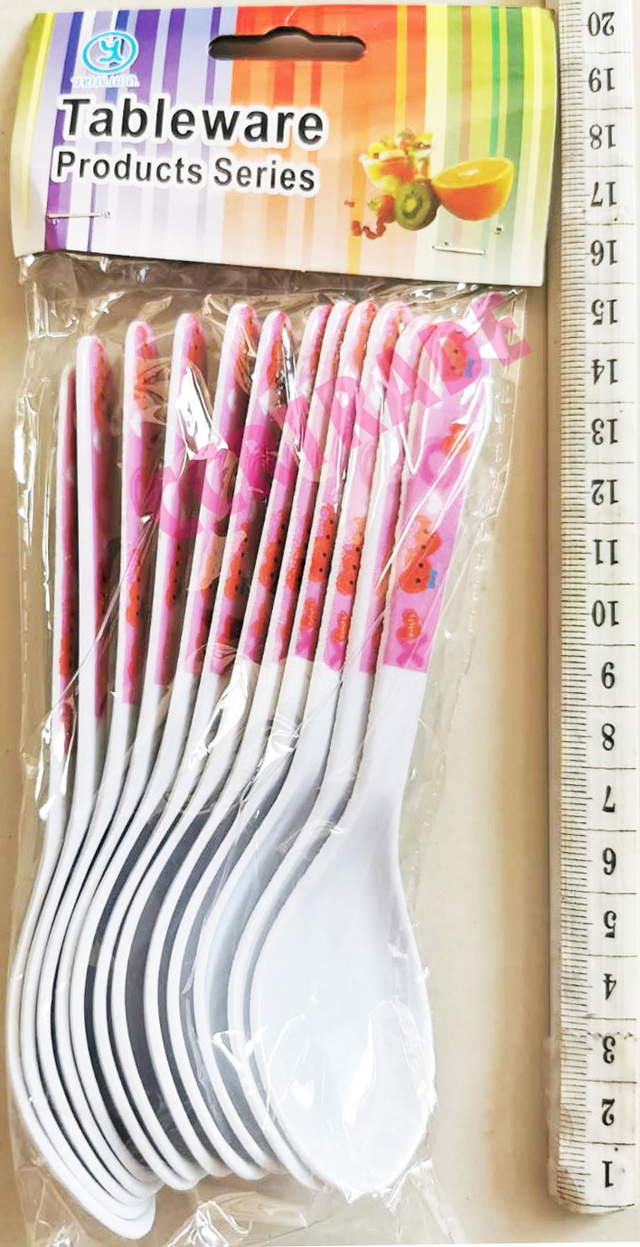 ช้อนเมลามีน 12 ชิ้นถุง 21 ซม.