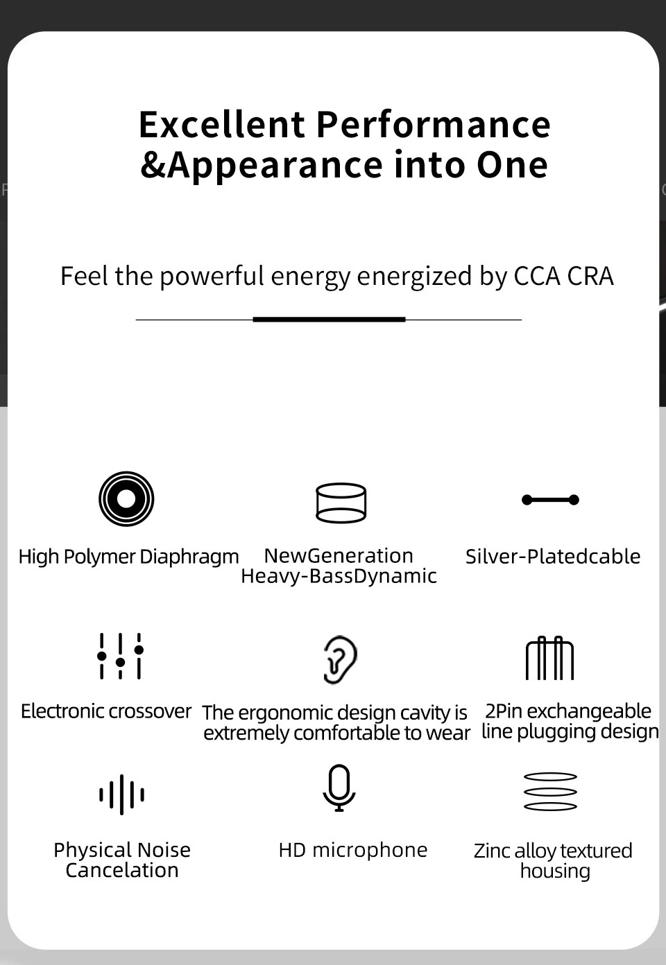 ขาย CCA CRA หูฟัง Dynamic ระดับ HiFi ที่ไม่ธรรมดาเบสลึกหนักแน่น