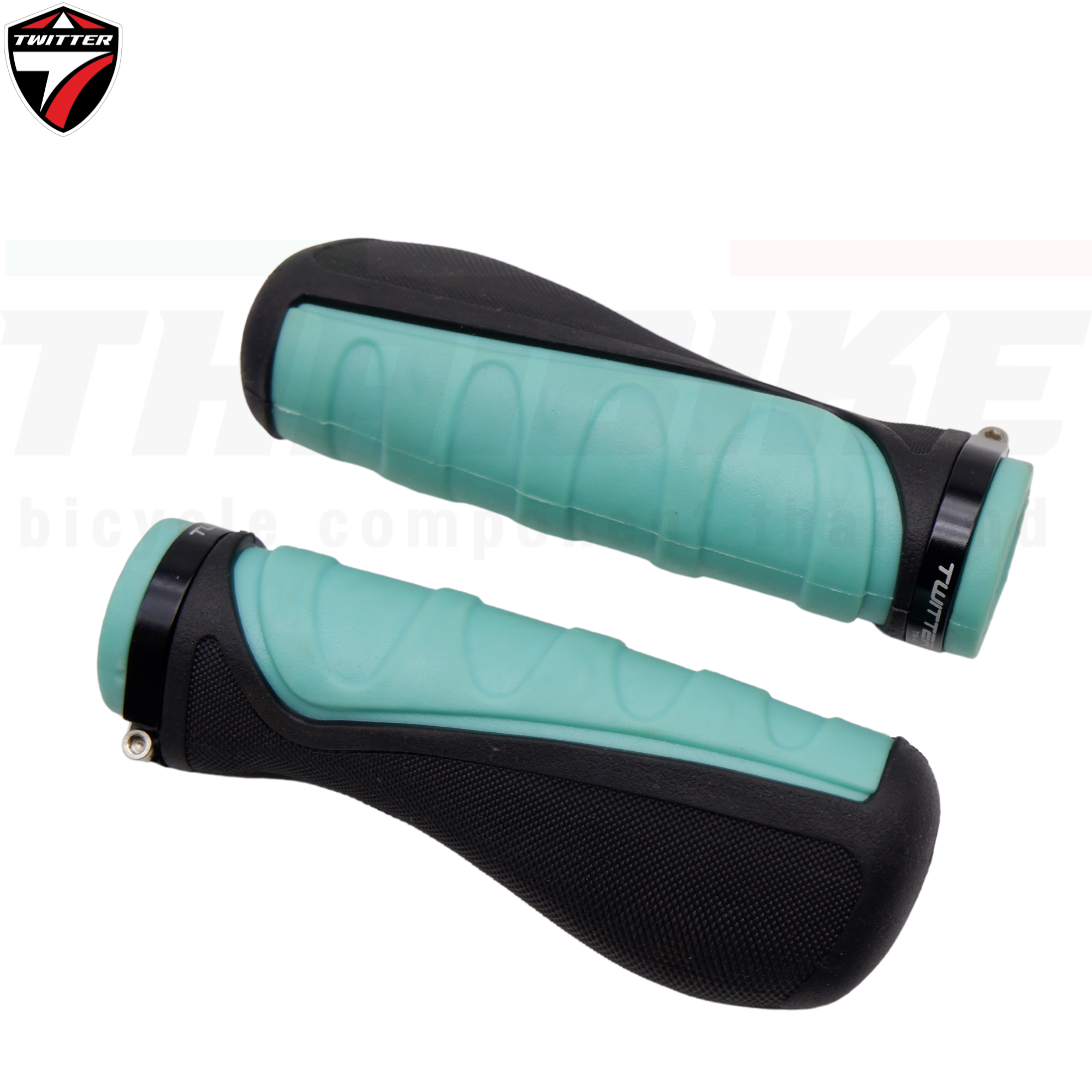 ปลอกแฮนด์จักรยานเสือภูเขาแบบยางมีตัวรัด T.WITTER รุ่น TW 4.0 รุ่นยาง นุ่มมือ