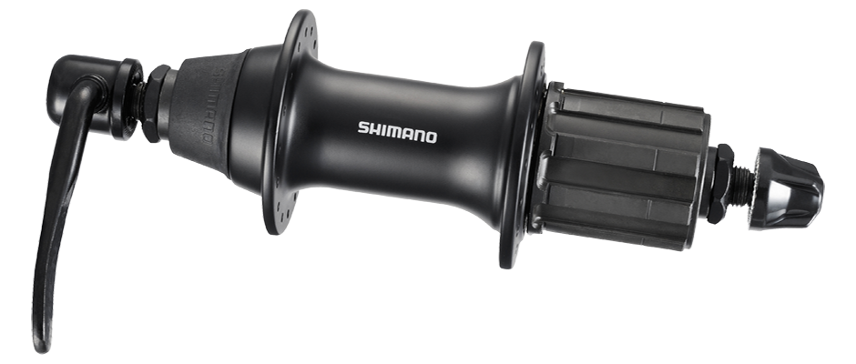 ดุมหลัง V-BRAKE ACERA, FHRM70L, 8/9-SPD, สีดำ, 36H