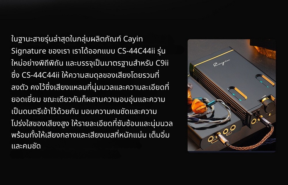Cayin CS-35C35ii/CS-44C44ii สายเชื่อมต่อสัญญาณเสียง ความบริสุทธิ์สูง ประกันศูนย์ไทย
