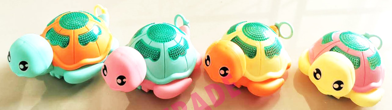 เต่าสีหวานดึงสาย มีไฟถาด 7.5x11 ซม.(งานห้าง)