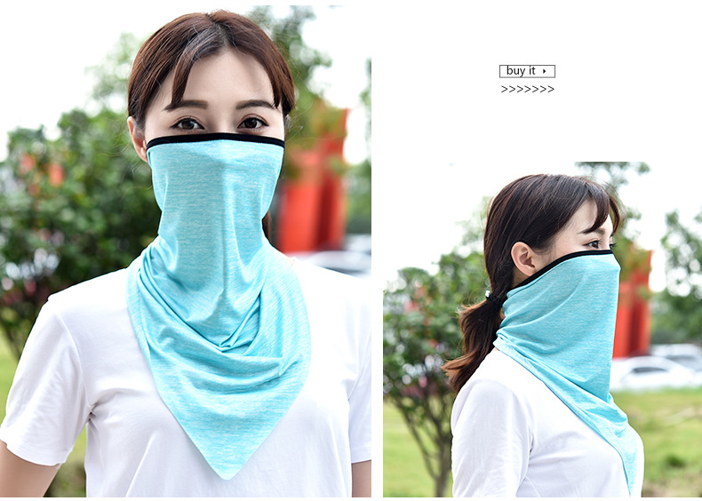ผ้าบัฟ ปิดจมูก กันแดด กันฝุ่น กันลม กัน UV แบบสามเหลี่ยมผ้าลื่น งานดีมาก ปั่นจักรยาน ตกปลา เดินป่า
