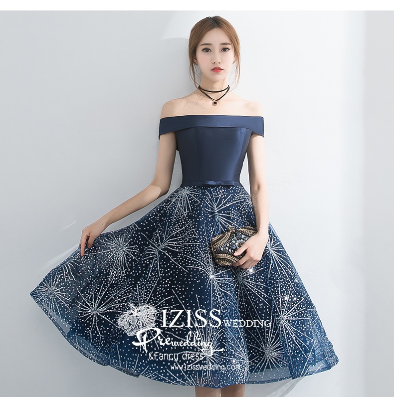 DS026 - **พร้อมส่งค่ะ** ชุดราตรี เดรสสั้นออกงาน (short dresses) ชุดไปงานแต่งงานสวยๆ "ธีมสีกรม"