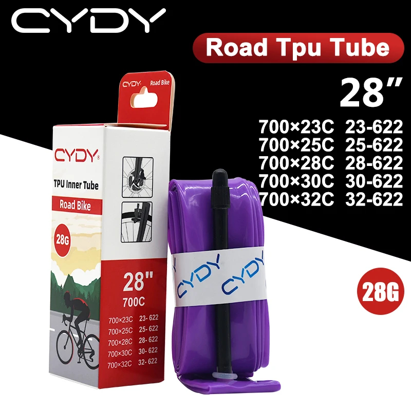 CYDY700CBikeInnerTubeTPU|ยางในจักรยานเสือหมอบ700×23C–32C|วาล์วFrench(45/65/85มม.) | Ultra‑Light28g