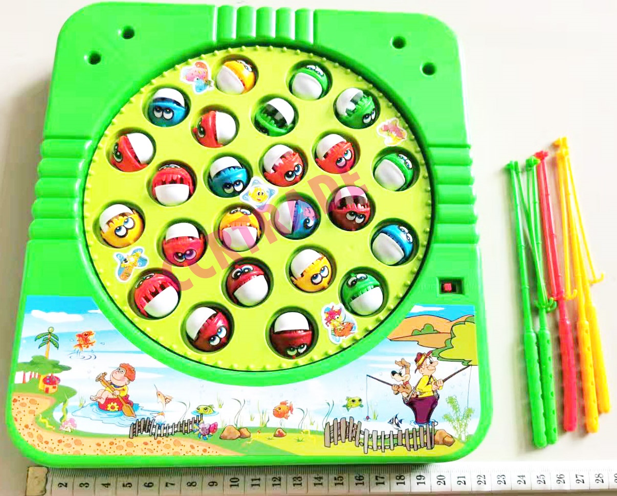 เกมส์ตกปลา 24 ตัว+คันเบ็ด 5 ชิ้น มีเพลงกล่อง 22x24 ซม.(1x3)