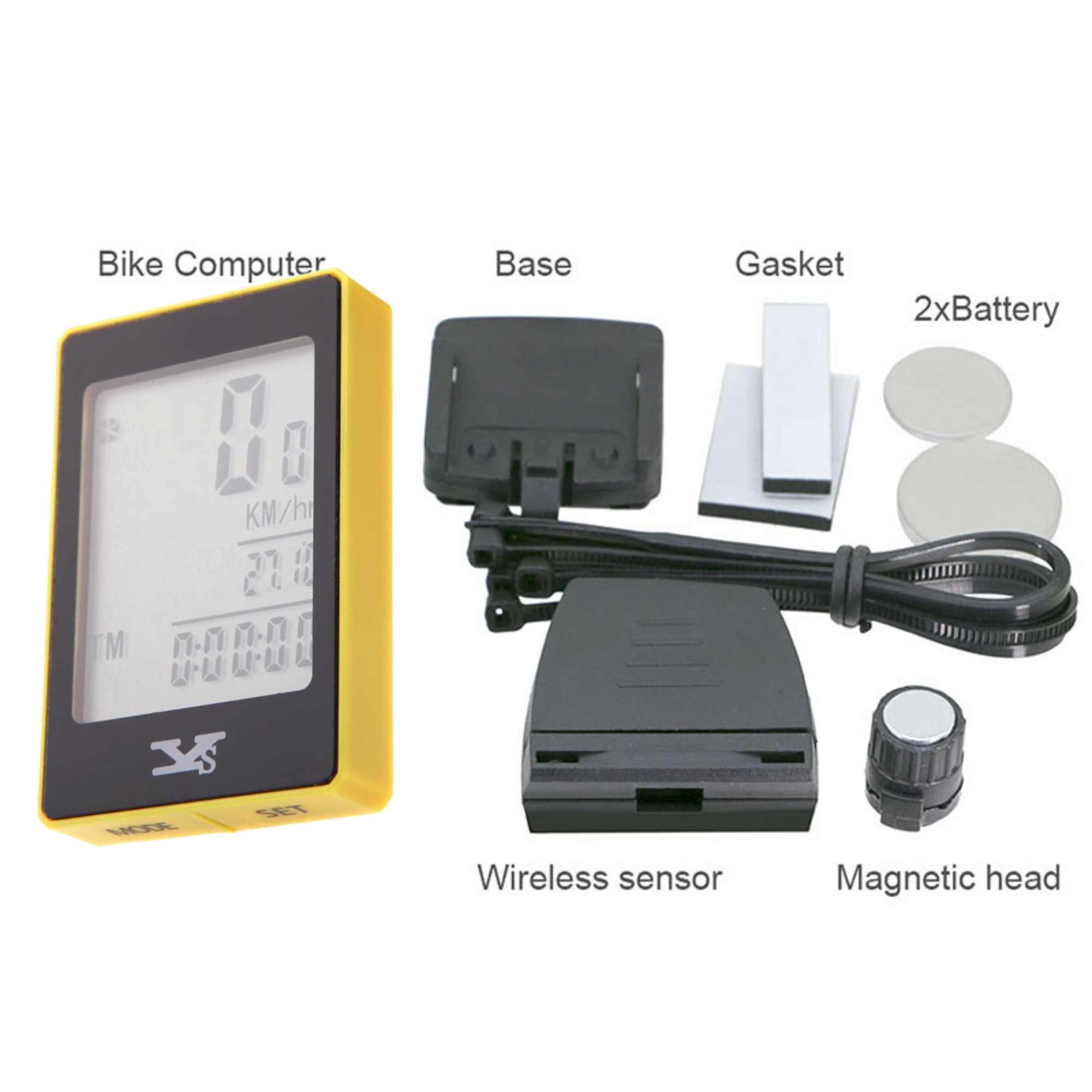 ไมล์ไร้สาย ไมล์จักรยาน YS มีไฟ เปิดไฟค้างได้