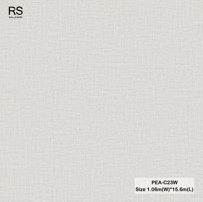 วอลเปเปอร์ลายผ้า สีเทาอ่อน PEA-C23W