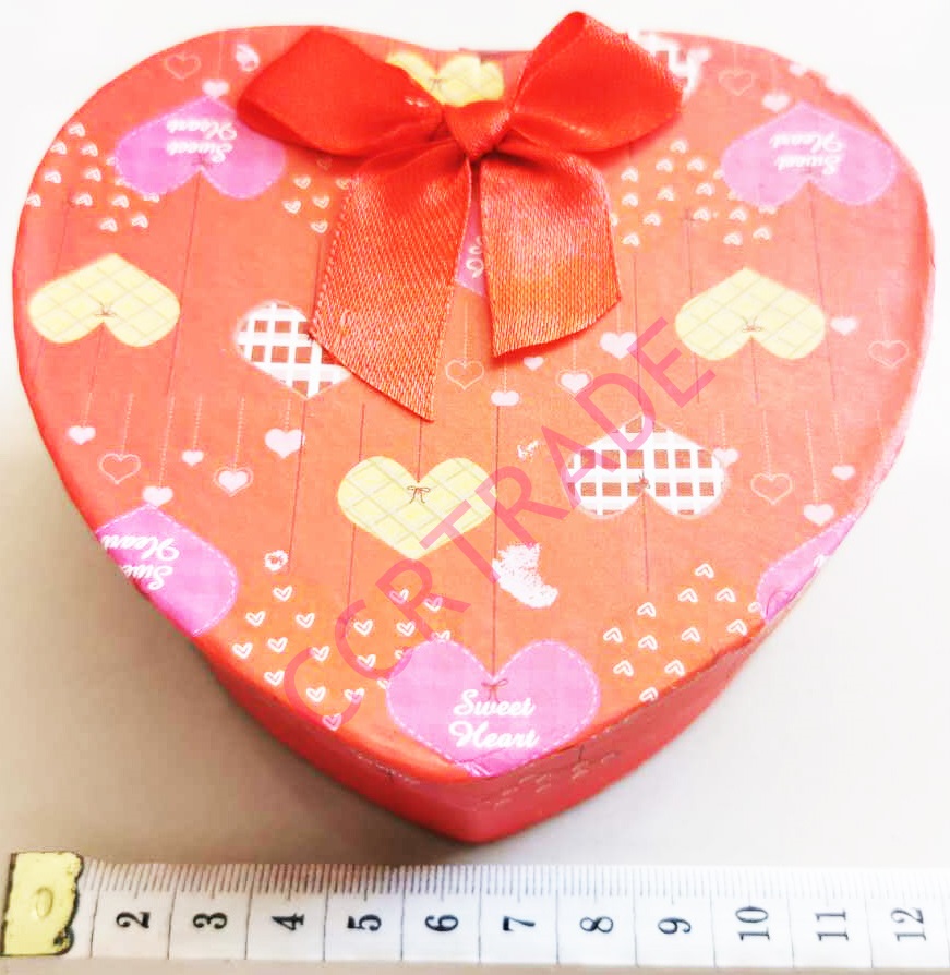 กล่องของขวัญหัวใจ ฝาเปิด 9.5x11 ซม.