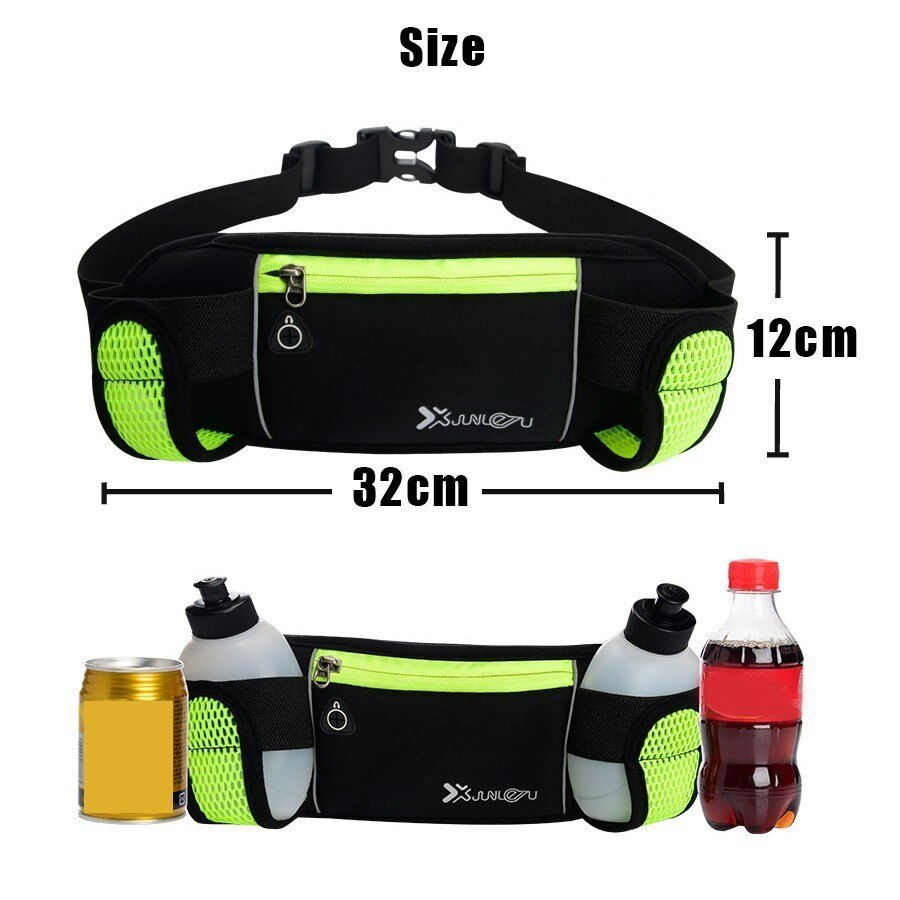 กระเป๋าคาดเอว วิ่ง ปั่นจักรยาน แถมฟรีขวดน้ำ 2ขวด