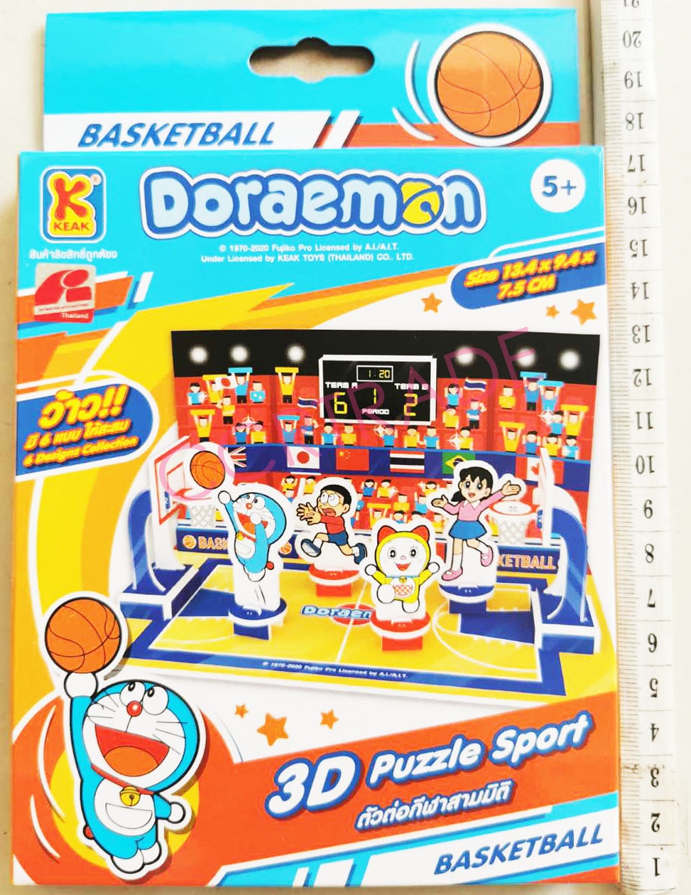 ตัวต่อกีฬาโดราเอม่อน 3 มิติ 6 แบบกล่อง 13x20 ซม.(ลิขสิทธิ์แท้)(1x6)