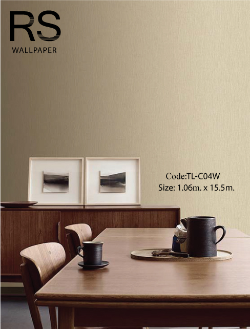 วอลเปเปอร์เทกเจอร์เส้นพื้นสีขาวแกมน้ำตาล TL-C04W