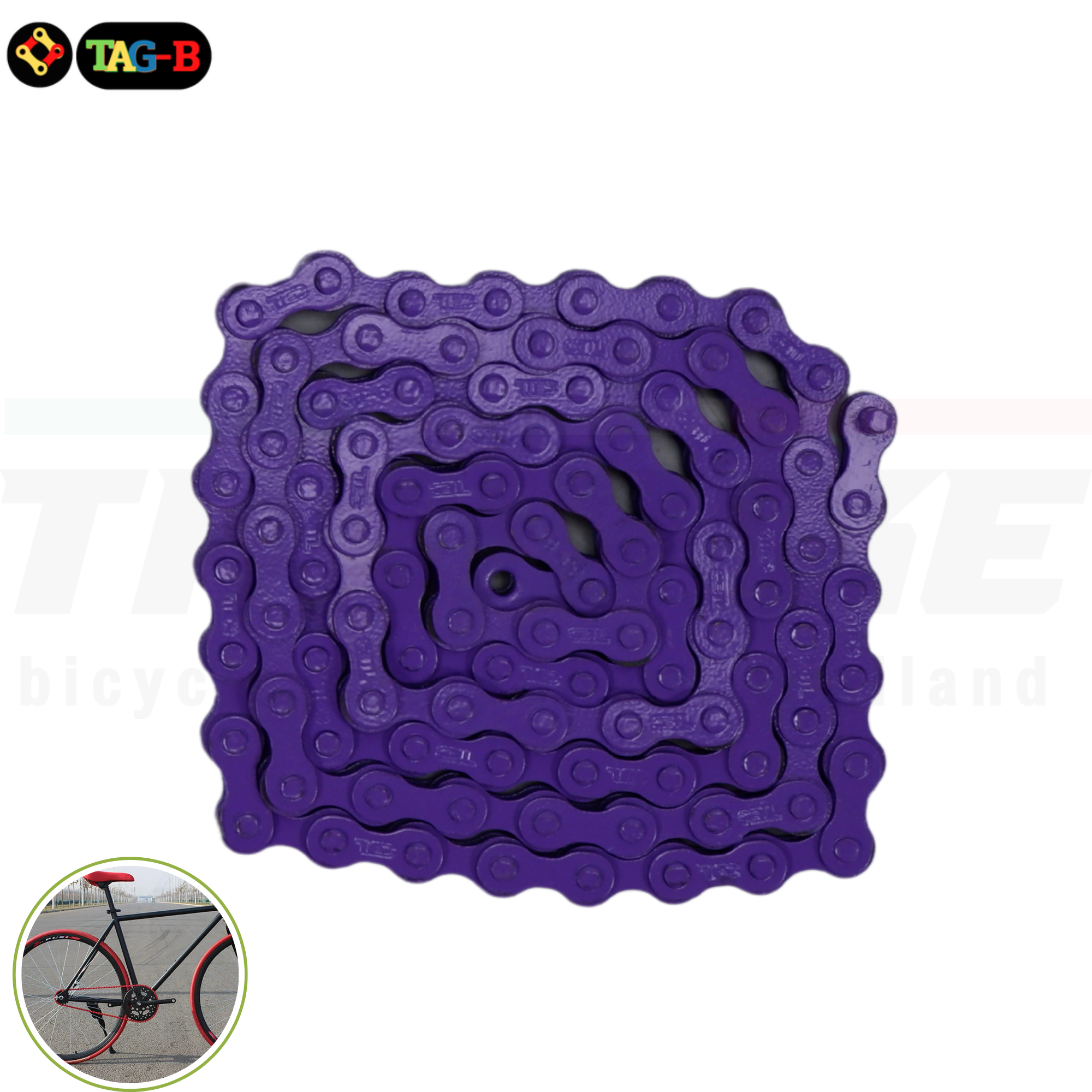 โซ่จักรยานฟิกเกียร์ โซ่สีซิงเกิลสปีด รถเกียร์เดียว Bicycle Chain Color